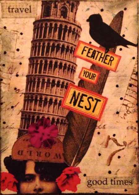 mixed media artist trading card paula boyd farrington ©2013