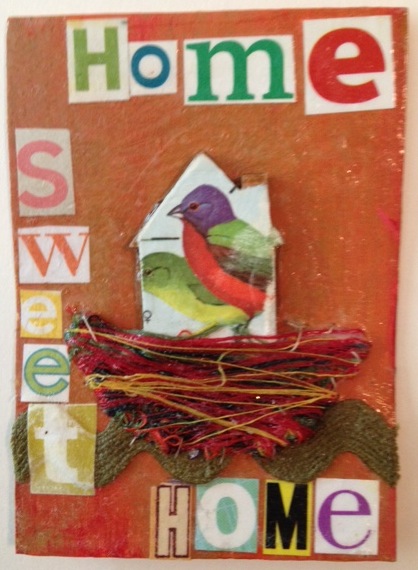 mixed media artist trading card by kelly ©2013