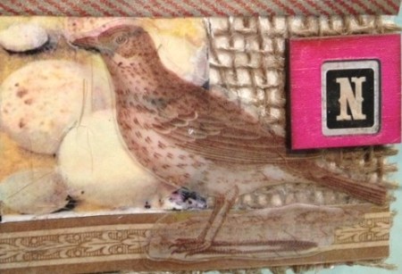 mixed media artist trading card by Naomi Walsh Montoro ©2013