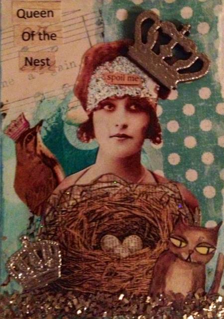 mixed media artist trading card by Nikki Smith © 2013