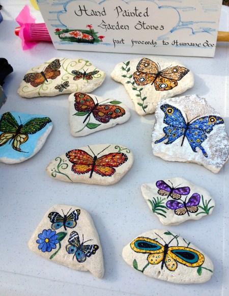 handpainted stones by artist Shanin Hughes