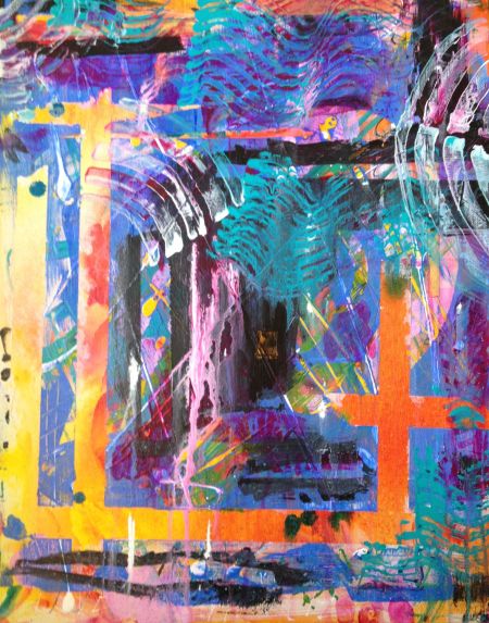 The Natural Structure of Vibrant, acrylic on canvas © paula boyd farrington 2014